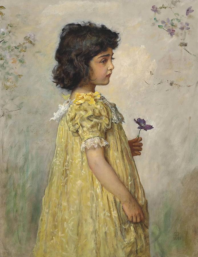 Pensive #2 Painting by John Everett Millais