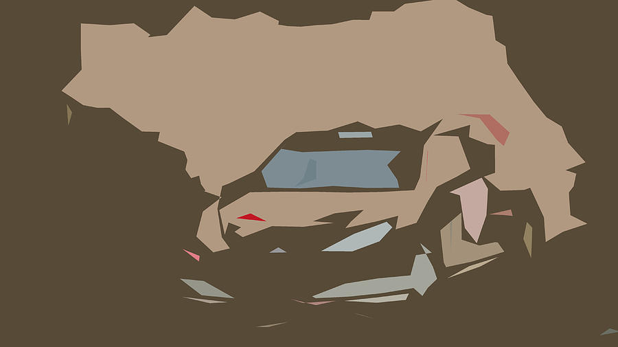 Peugeot 206 WRC Abstract Design #2 Digital Art by CarsToon Concept