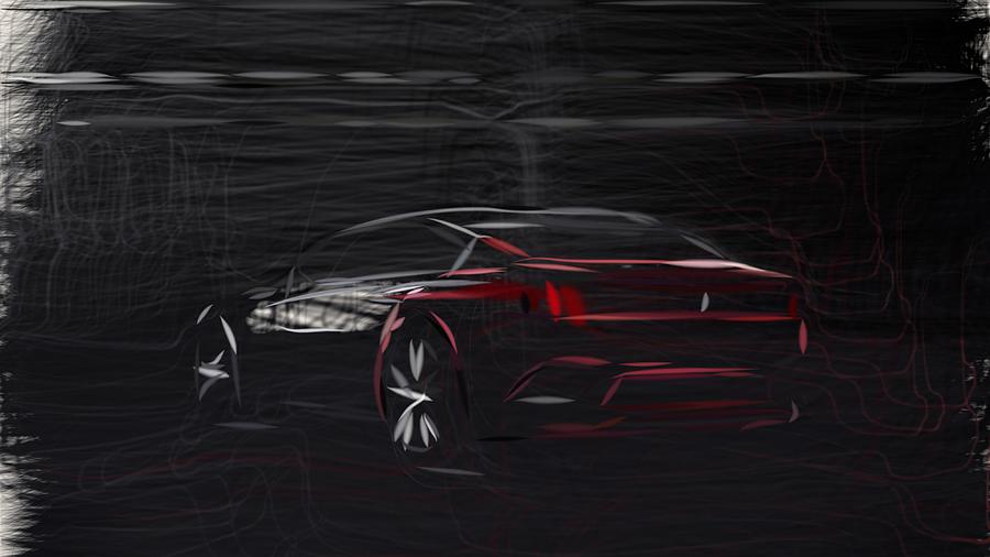Peugeot Exalt Drawing #3 Digital Art by CarsToon Concept