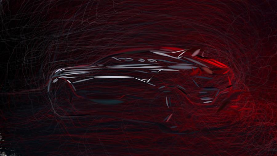 Peugeot Quartz Drawing #3 Digital Art by CarsToon Concept