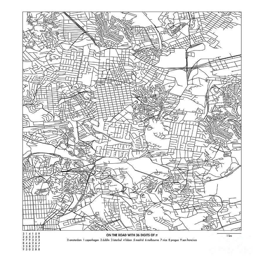 Pi City Map Representation Photograph by Martin Krzywinski/jake Lever ...