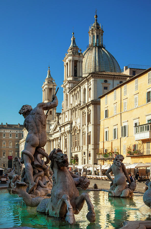 Piazza Navona, Rome, Italy Digital Art by Johanna Huber - Fine Art America