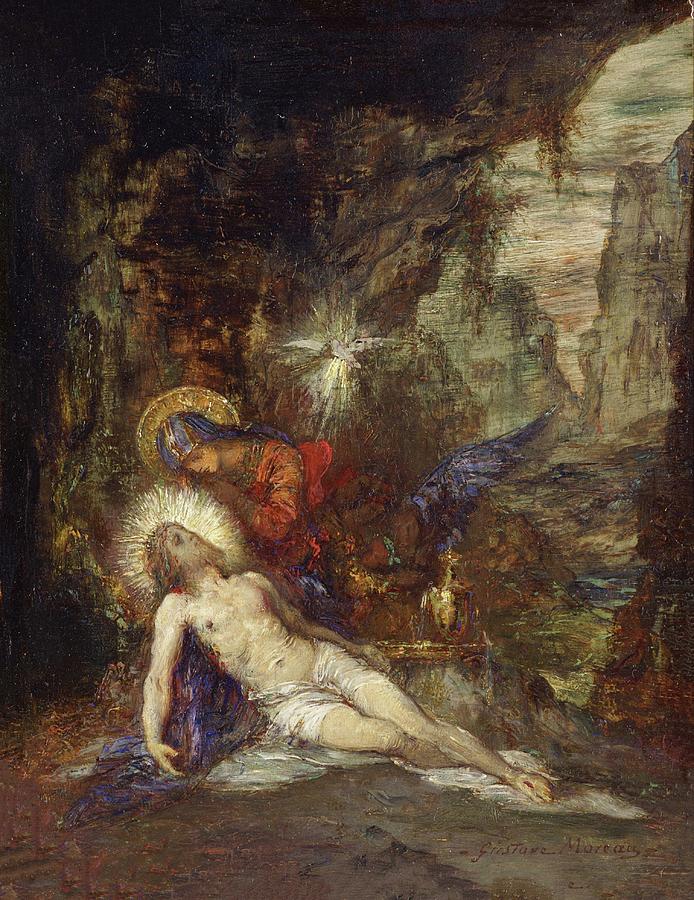Gustave Moreau Painting - Pieta by Gustave Moreau