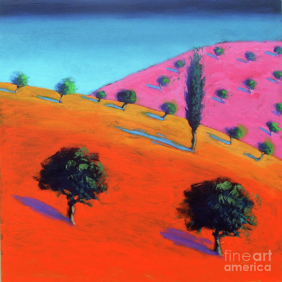 Pink Hill Painting by Paul Powis - Fine Art America