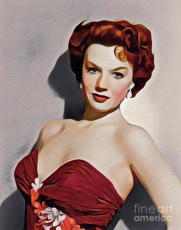Piper Laurie, Vintage Actress Digital Art