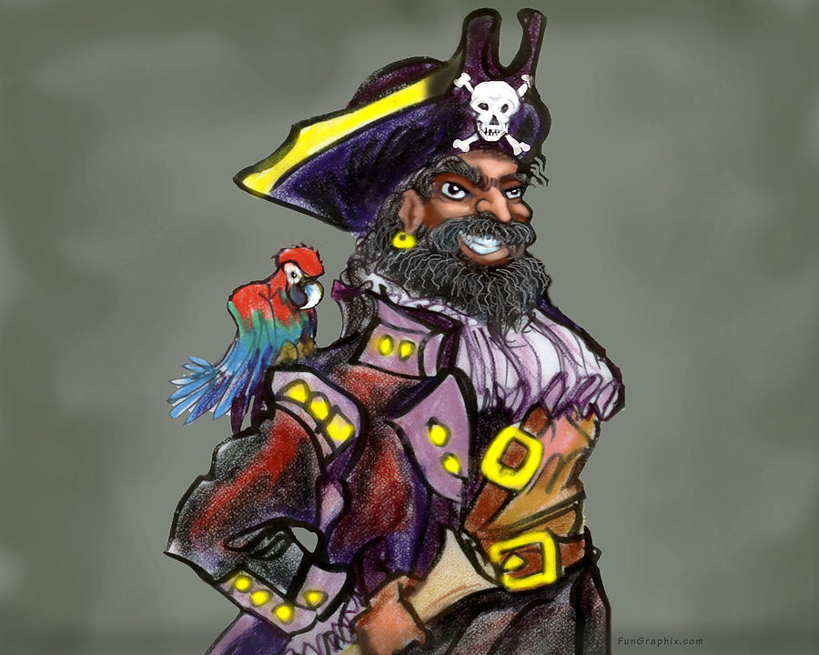 Pirate Captain #2 Digital Art by Kevin Middleton