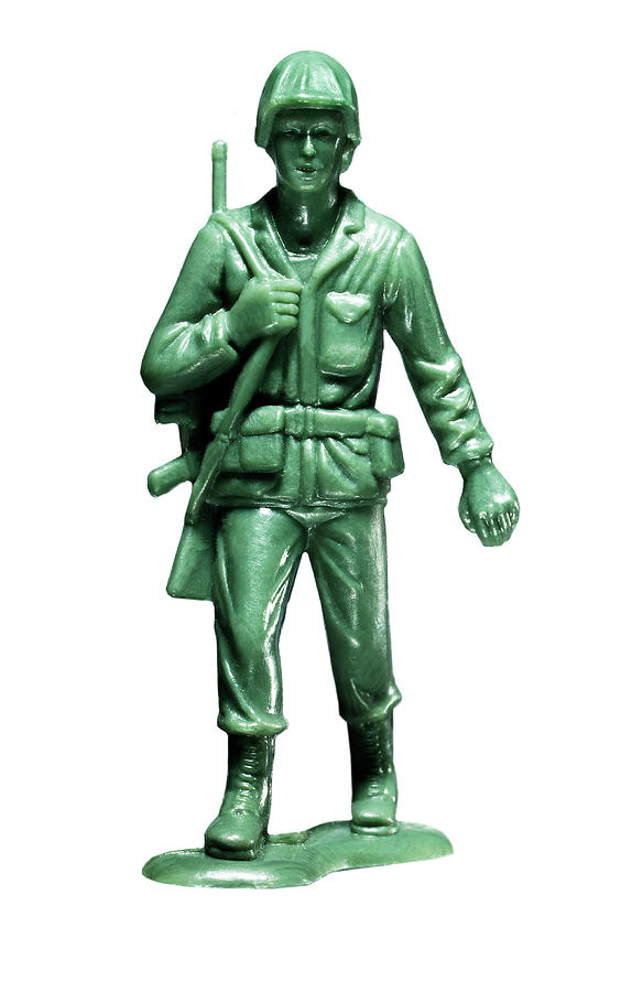Vintage Drawing - Plastic Toy Soldier #2 by CSA Images