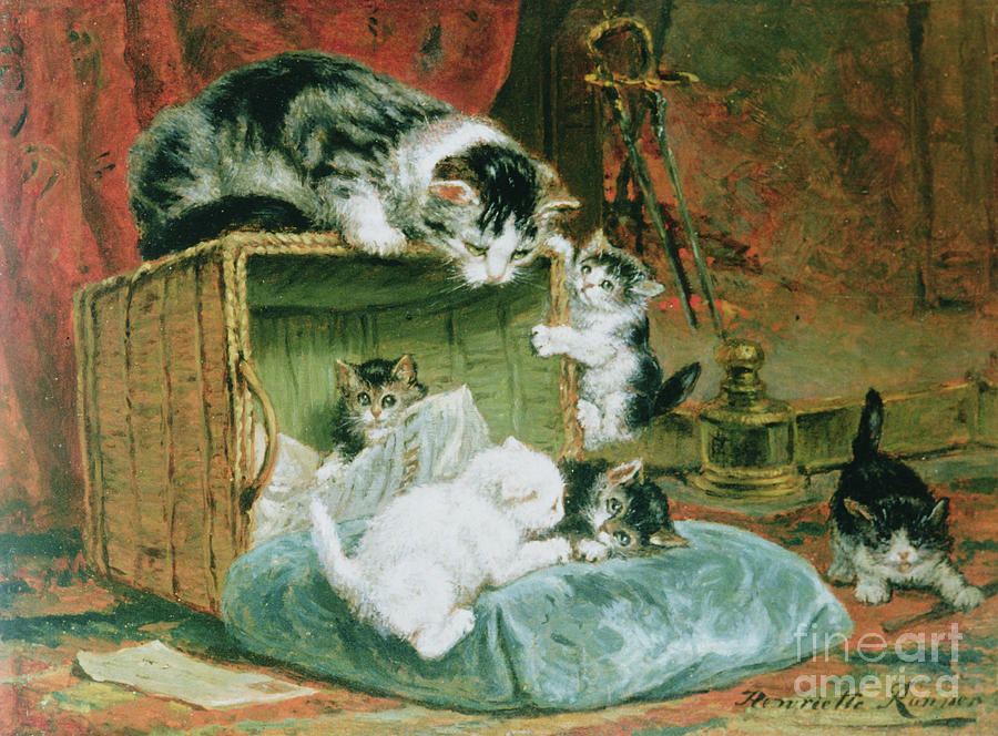Playtime Painting By Henriette Ronner Knip Pixels