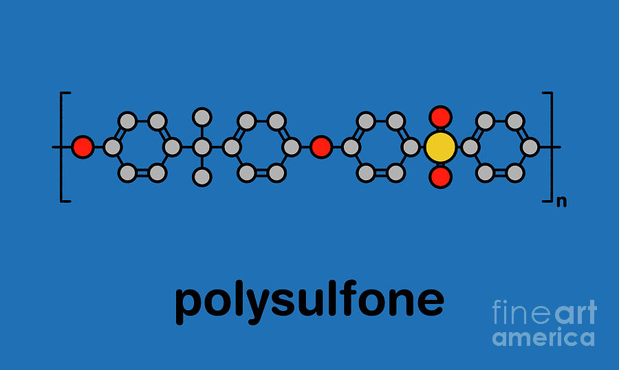 Aryl Photograph - Polysulfone Basic Chemical Structure #2 by Molekuul/science Photo Library