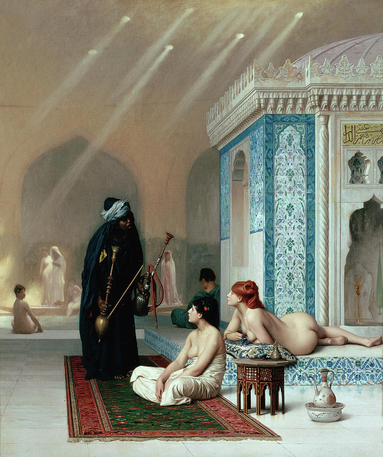 Jean Leon Gerome Painting - Pool in a Harem #2 by Jean-Leon Gerome