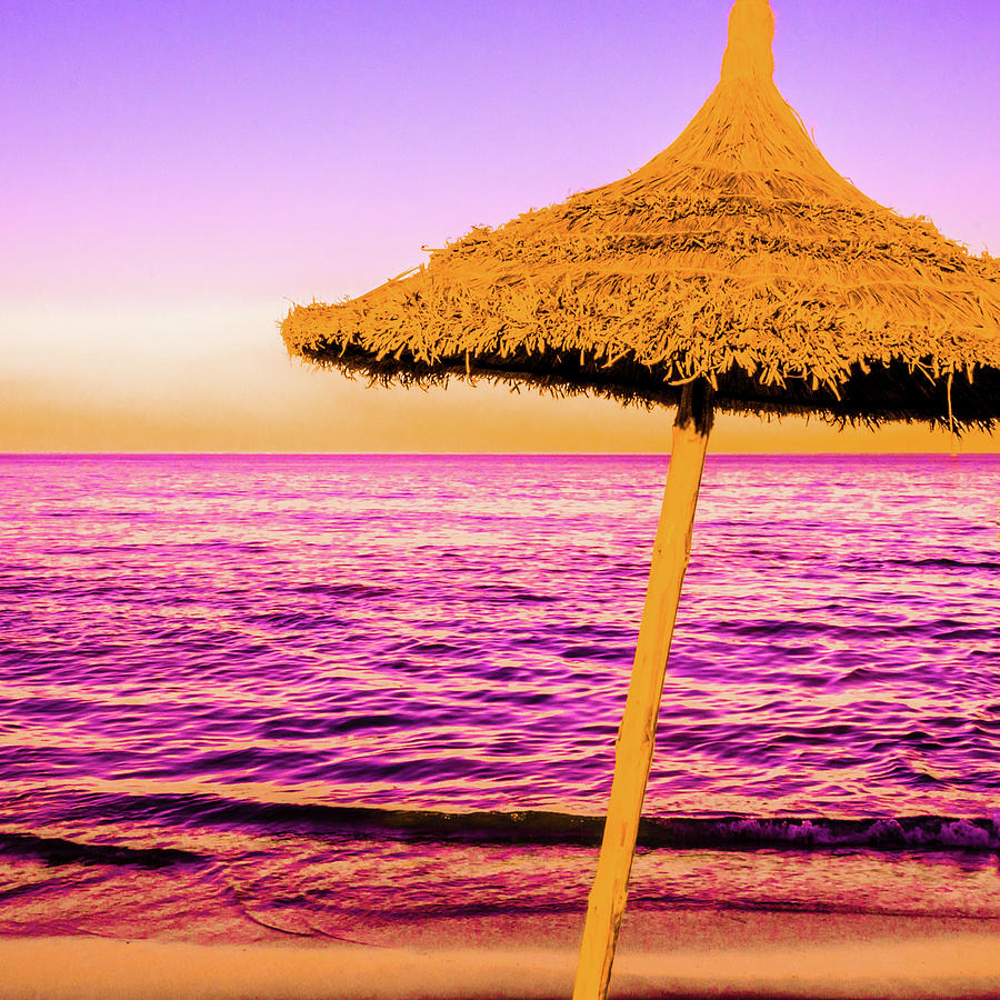Pop Art Beach Umbrella by Le Comp Pop Art Beach Umbrella by Le Comp