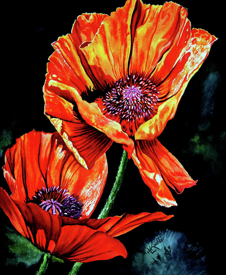 Poppy Painting - Poppies by Hanne Lore Koehler