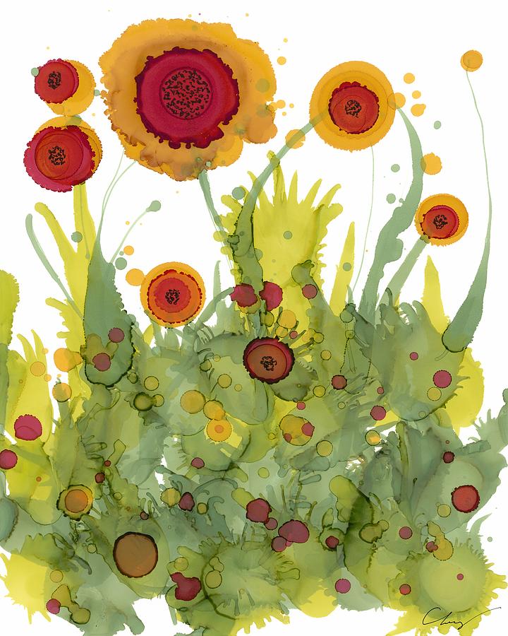 Poppy Whimsy II #2 Painting by Cheryl Baynes Poppy Whimsy II #2 Painting by Cheryl Baynes