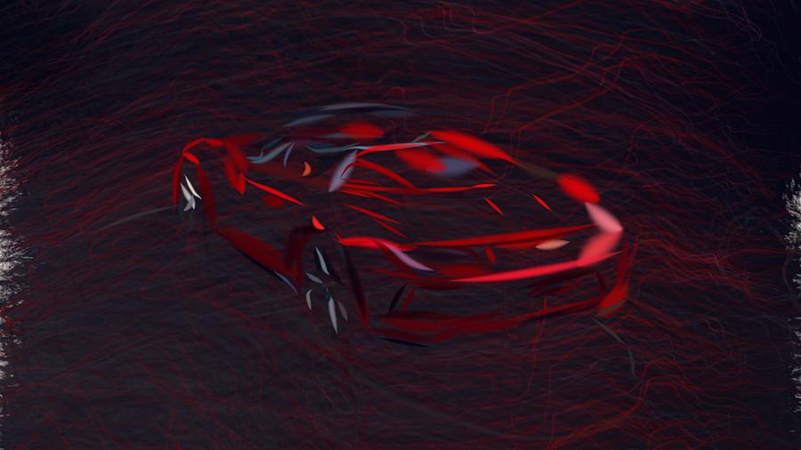 Porsche 911 Speedster II Drawing #3 Digital Art by CarsToon Concept