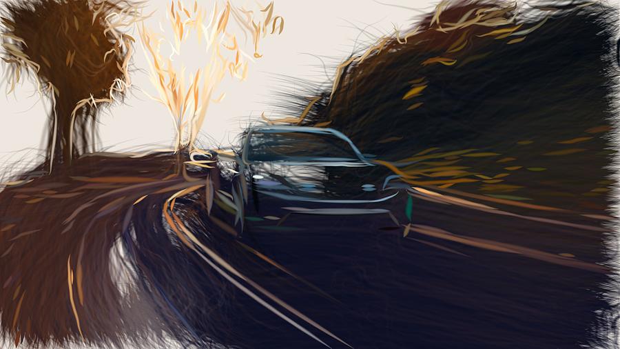 Porsche Mission E Cross Turismo Drawing #3 Digital Art by CarsToon Concept