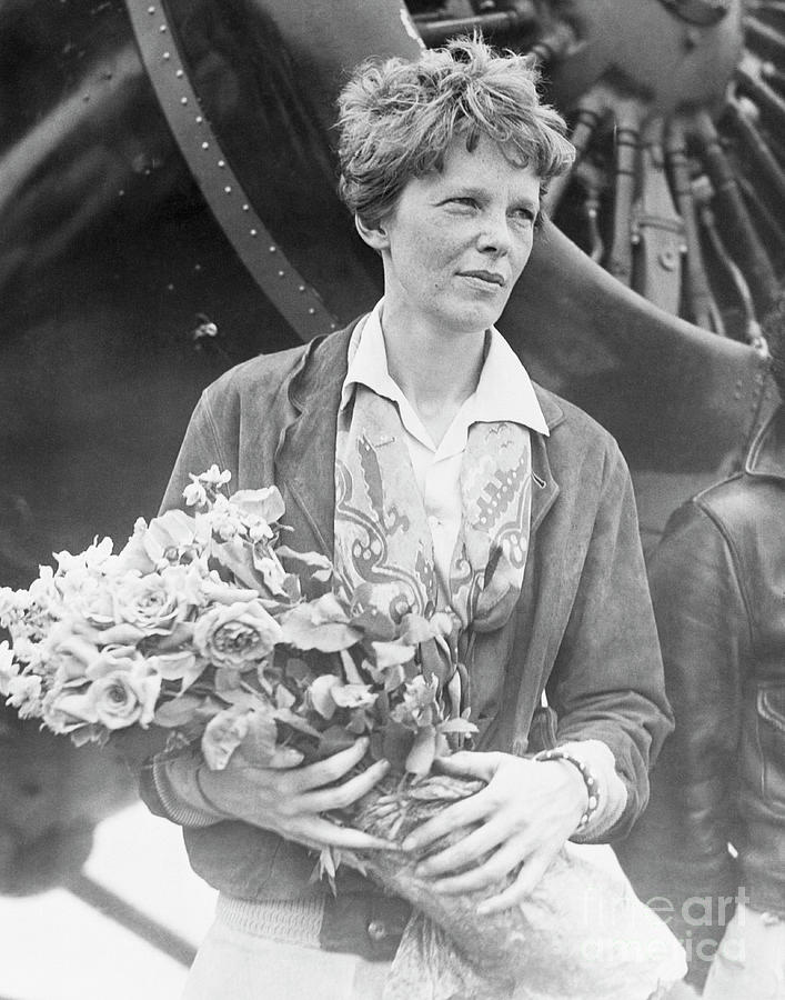 Flowers Still Life Photograph - Portrait Of Amelia Earhart #2 by Bettmann