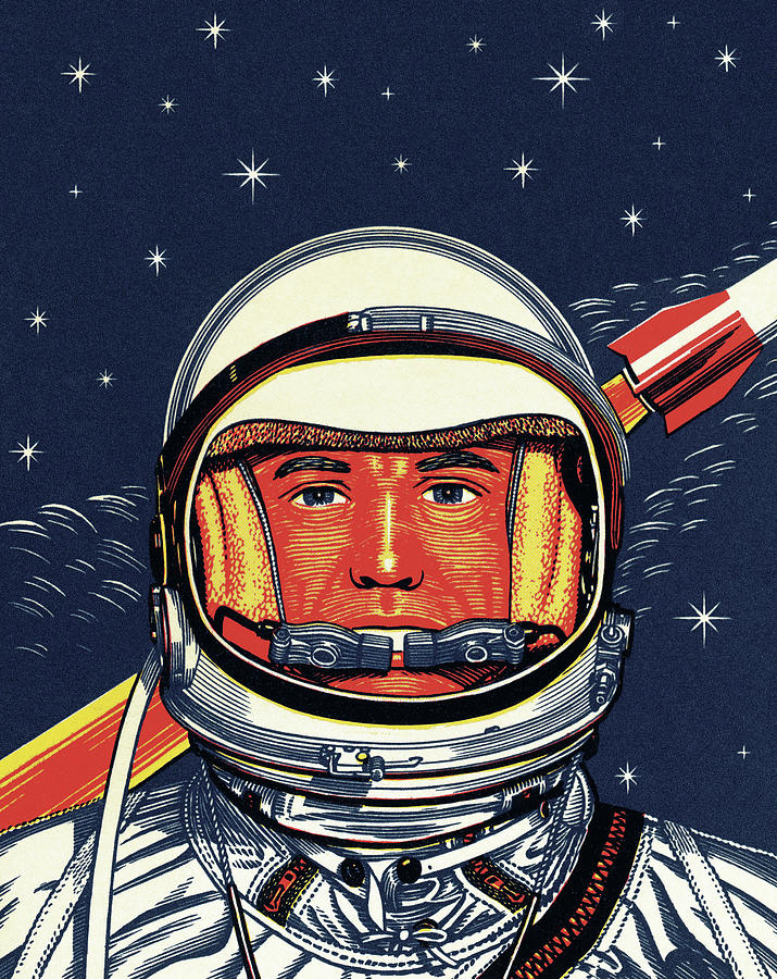 Science Fiction Drawing - Portrait of an Astronaut #2 by CSA Images