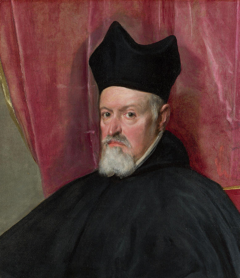 Portrait Painting - Portrait of Archbishop Fernando de Valdes #2 by Diego Velazquez