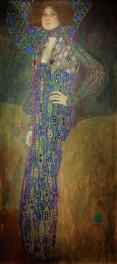 Gustav Klimt Painting - Portrait of Emilie Louise Floge #2 by Gustav Klimt