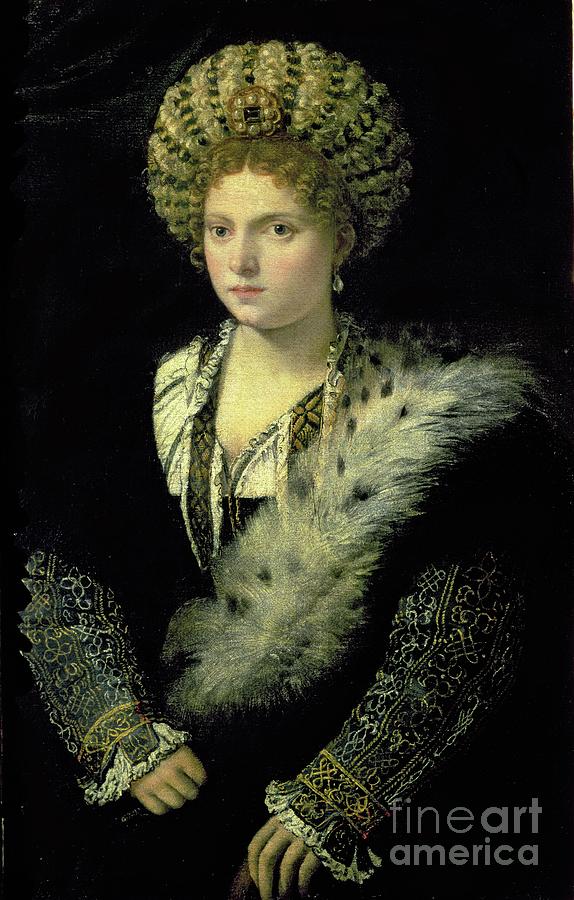 Portrait Of Isabella Deste Painting by Titian