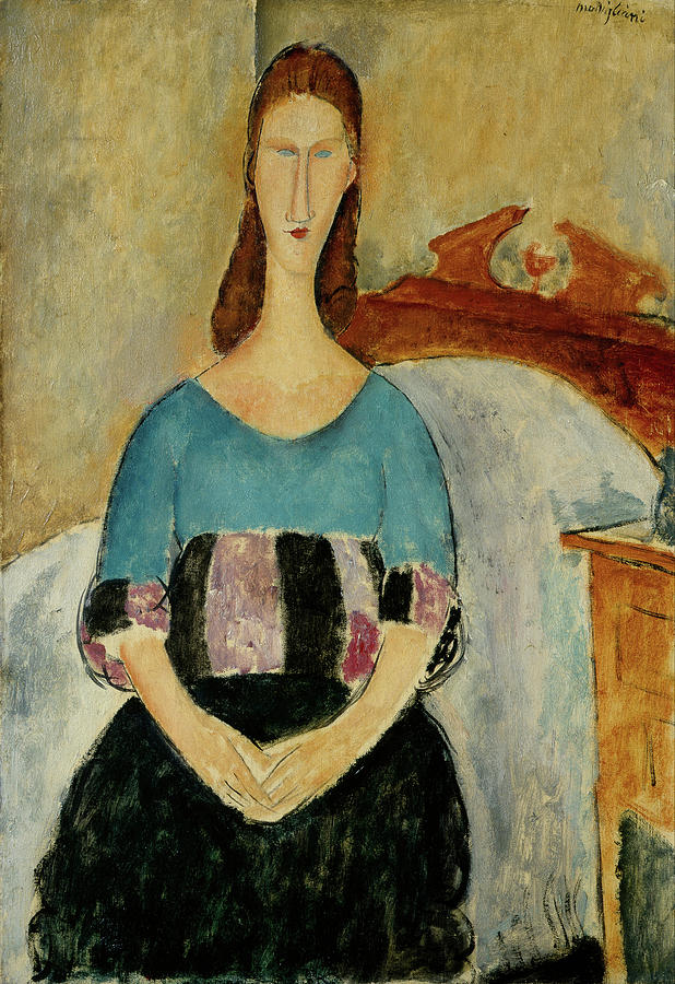 Amedeo Modigliani Painting - Portrait of Jeanne Hebuterne #2 by Amedeo Modigliani