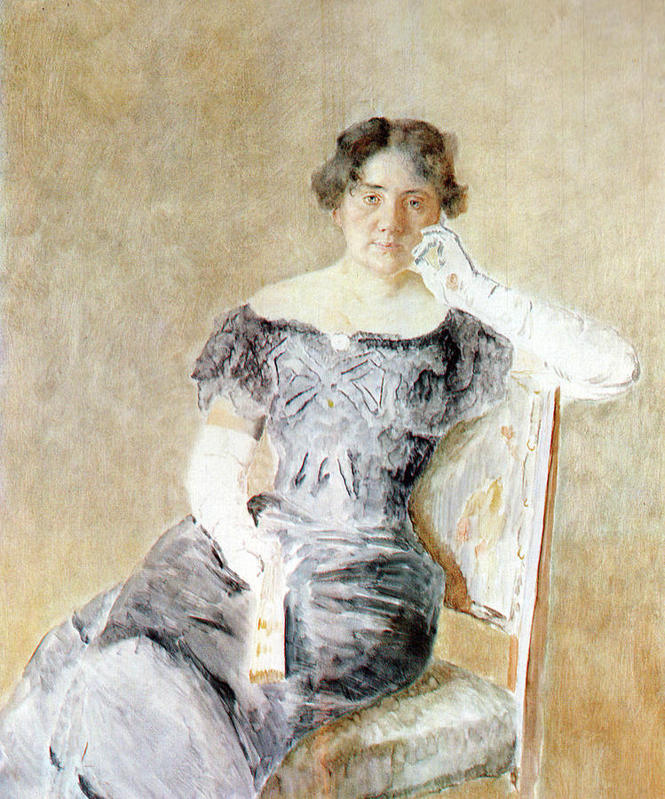 Portrait of Juliette Kaufmann #2 Painting by Isidor Kaufmann