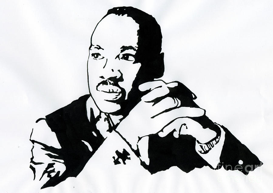 Martin Luther King Jr Painting - Portrait Of Pastor Martin Luther King by Alessandro Lonati