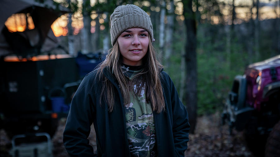 Sunset Photograph - Portrait Of Young Woman During Camping #2 by Joel Sheagren