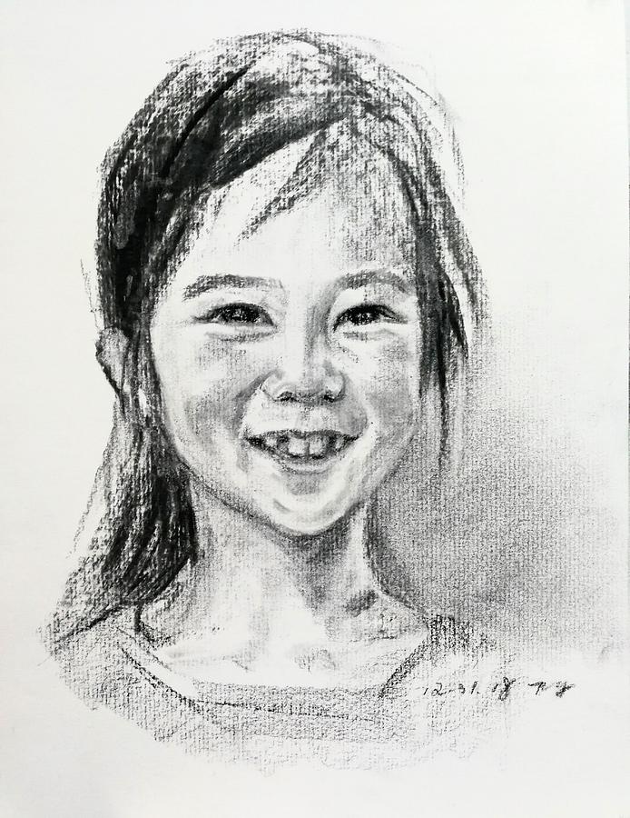 Portrait  #2 Drawing by Ping Yan