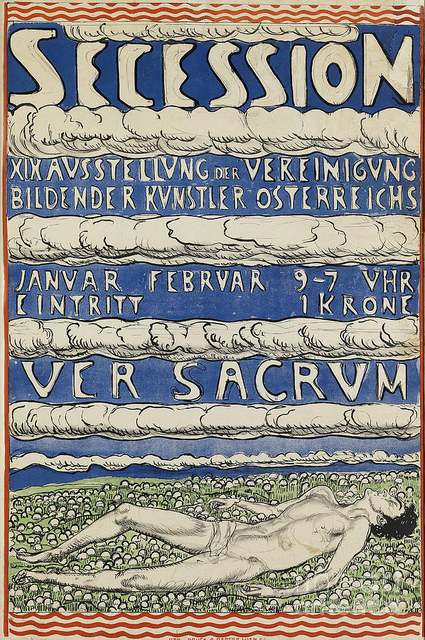 Poster For The Vienna Secession #2 Drawing by Heritage Images