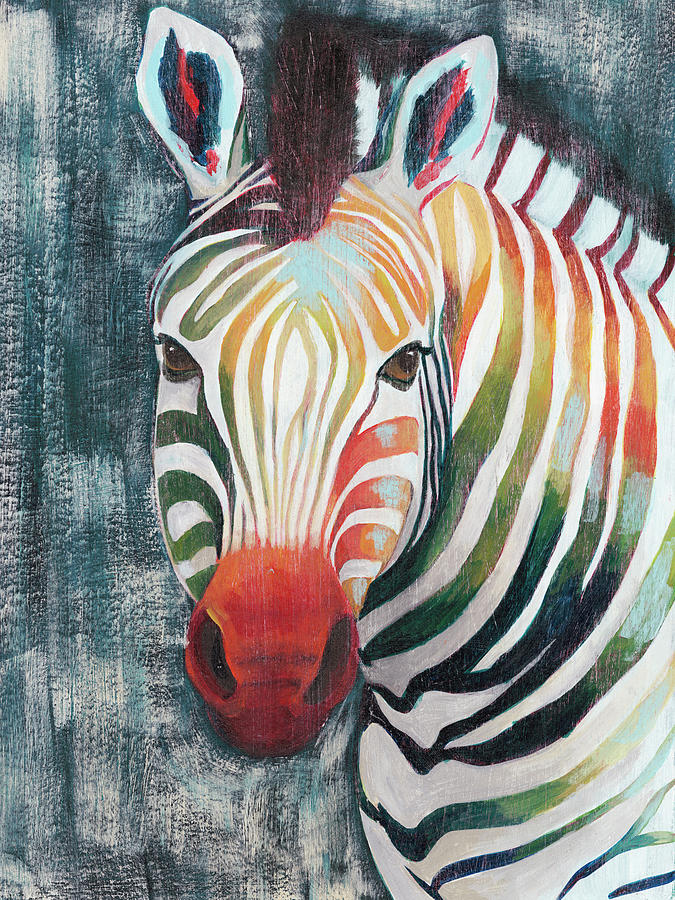 Animal Painting - Prism Zebra II #2 by Grace Popp