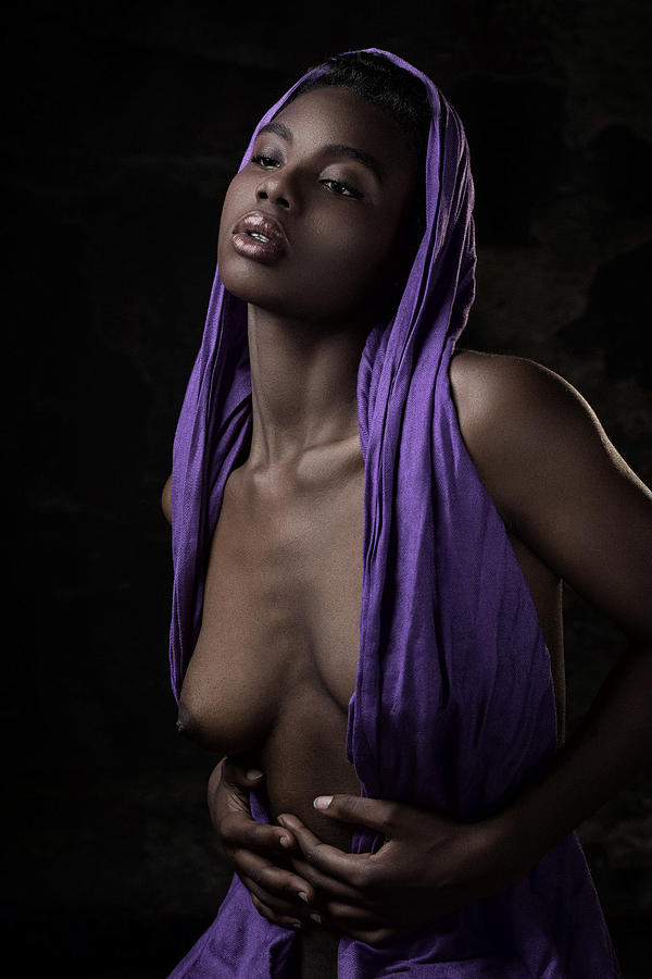 Purple Scarf #2 Photograph by Jan Slotboom