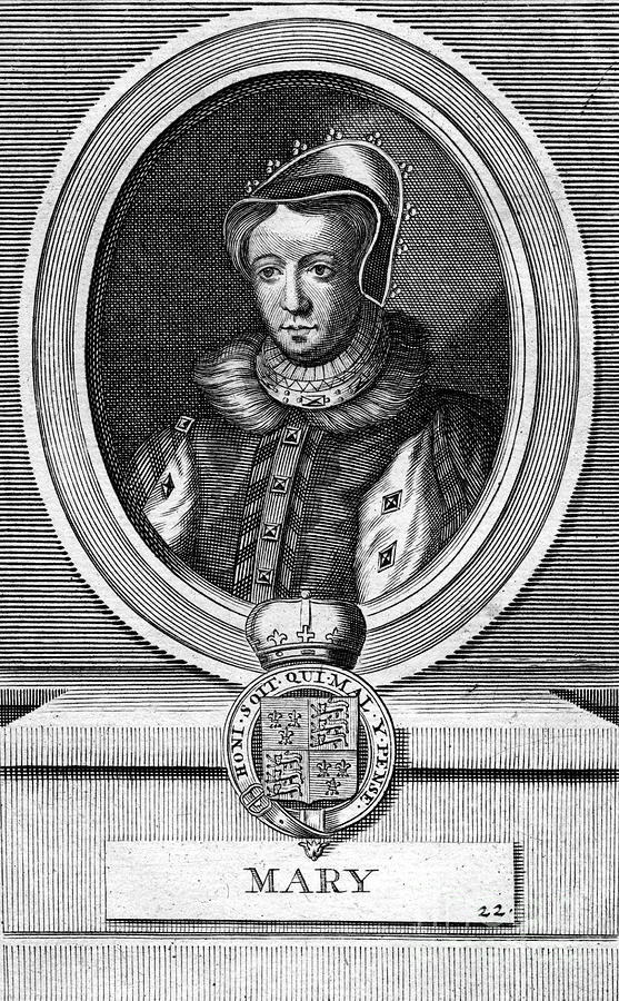 Queen Mary I Of England #2 Drawing by Print Collector