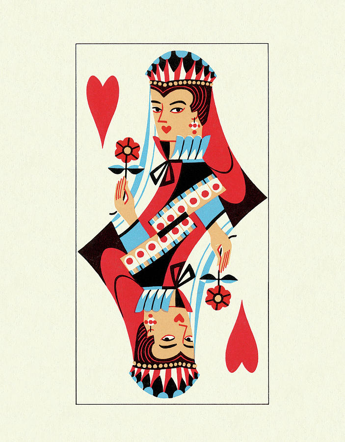 Queen of Hearts Drawing by CSA Images - Fine Art America