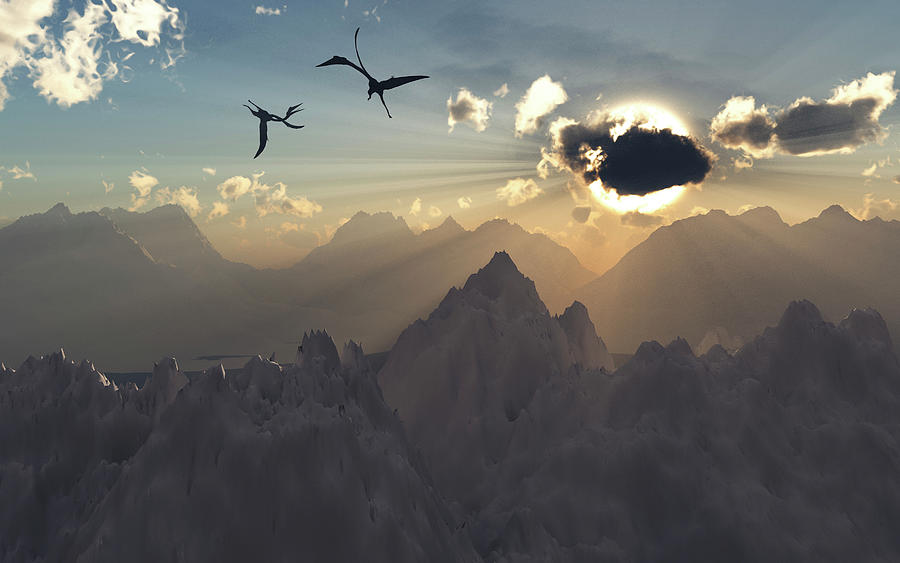Quetzalcoatlus Flying High #2 Photograph by Mark Stevenson