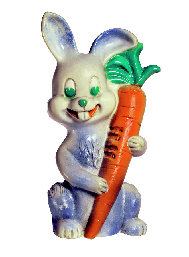 Carrot Drawing - Rabbit Holding Carrot #2 by CSA Images