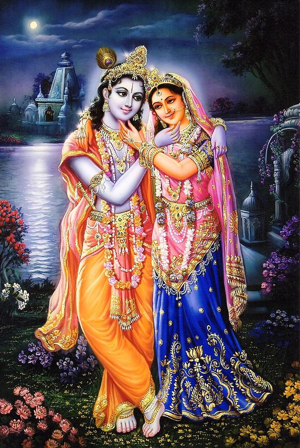 Radha Krishna Love Painting by Vishal Gurjar - Pixels