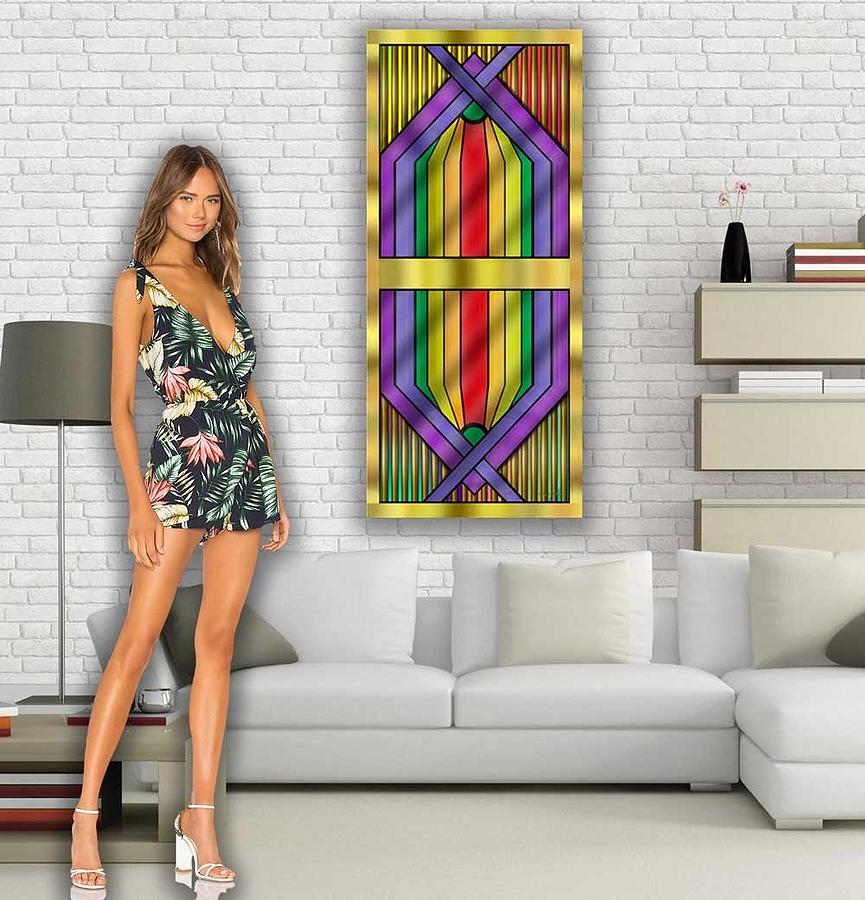 Rainbow Wall Hanging #2 Digital Art by Chuck Staley