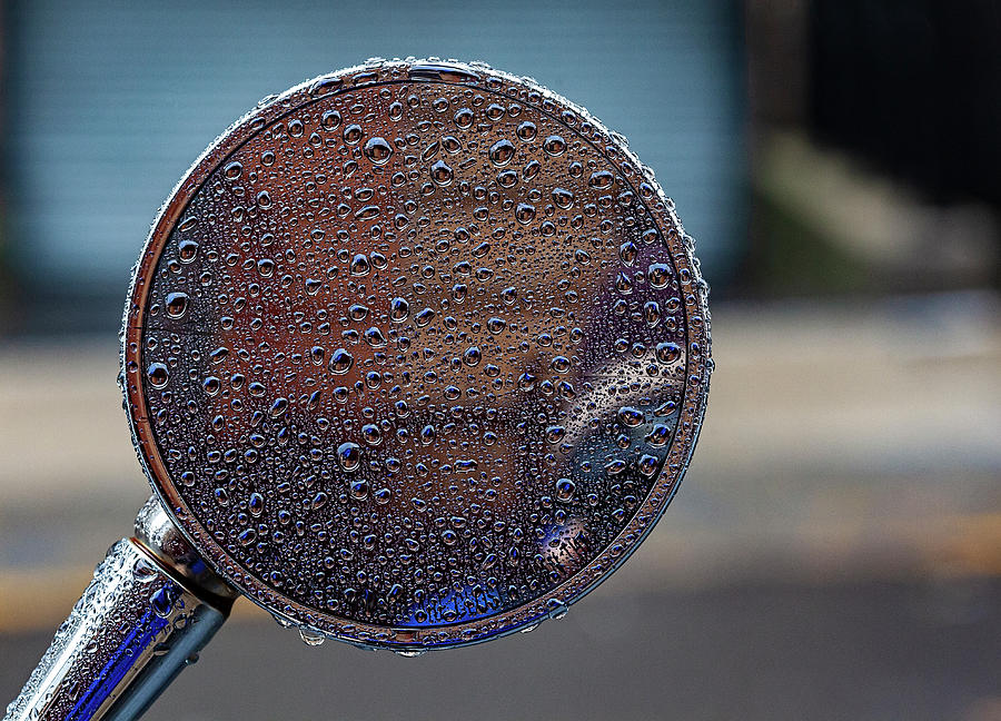 Raindrops on Rearview Mirror #2 Photograph by Robert Ullmann