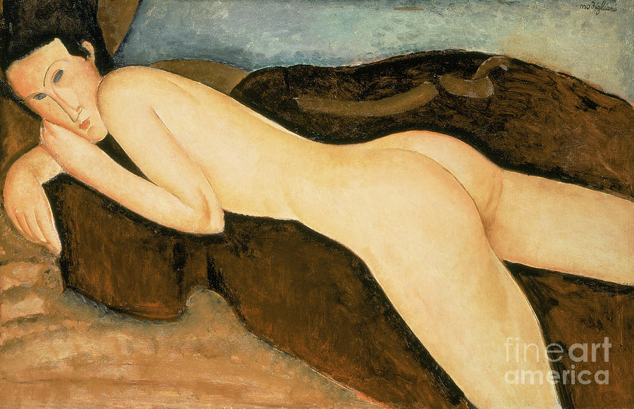 Reclining Nude from the Back Painting by Amedeo Modigliani