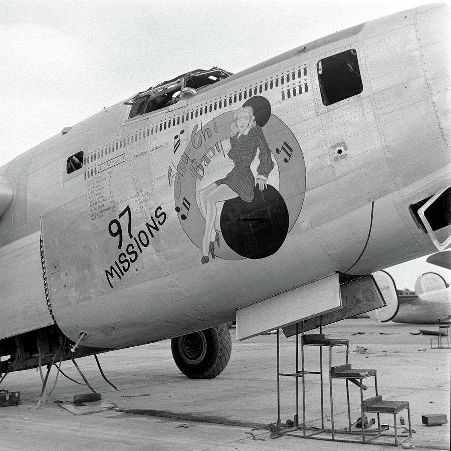Murals Photograph - Recycling War Airplanes #2 by Peter Stackpole
