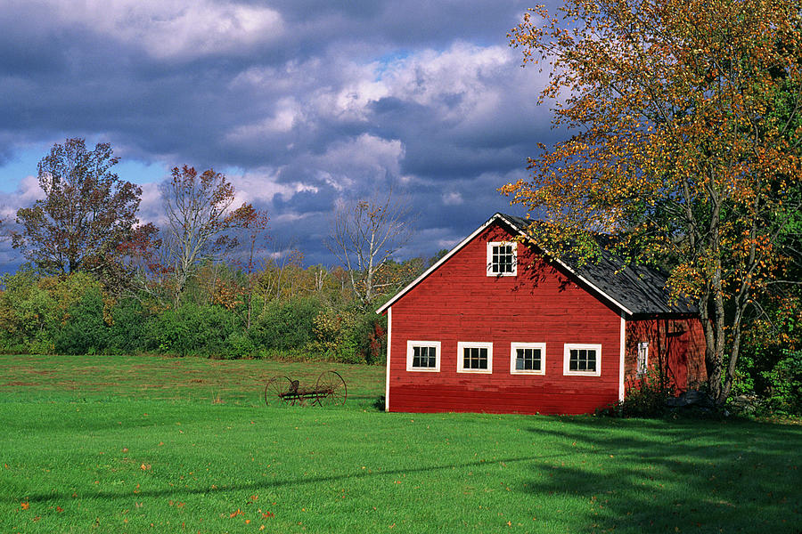 Red Barn, Berkshire County, Ma #2 Digital Art by Stephen G. Donaldson