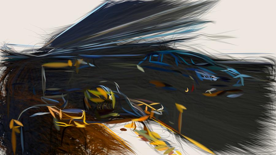 Renault Clio R.S. 18 Drawing #3 Digital Art by CarsToon Concept