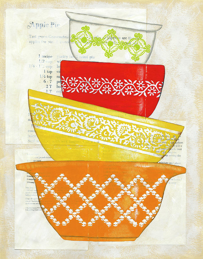 Bowl Painting - Retro Ware II #2 by Chariklia Zarris