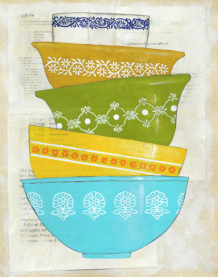 Bowl Painting - Retro Ware IIi #2 by Chariklia Zarris