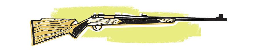 Vintage Drawing - Rifle #2 by CSA Images