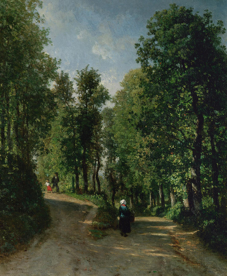 Road in the Woods Painting by Constant Troyon | Fine Art America