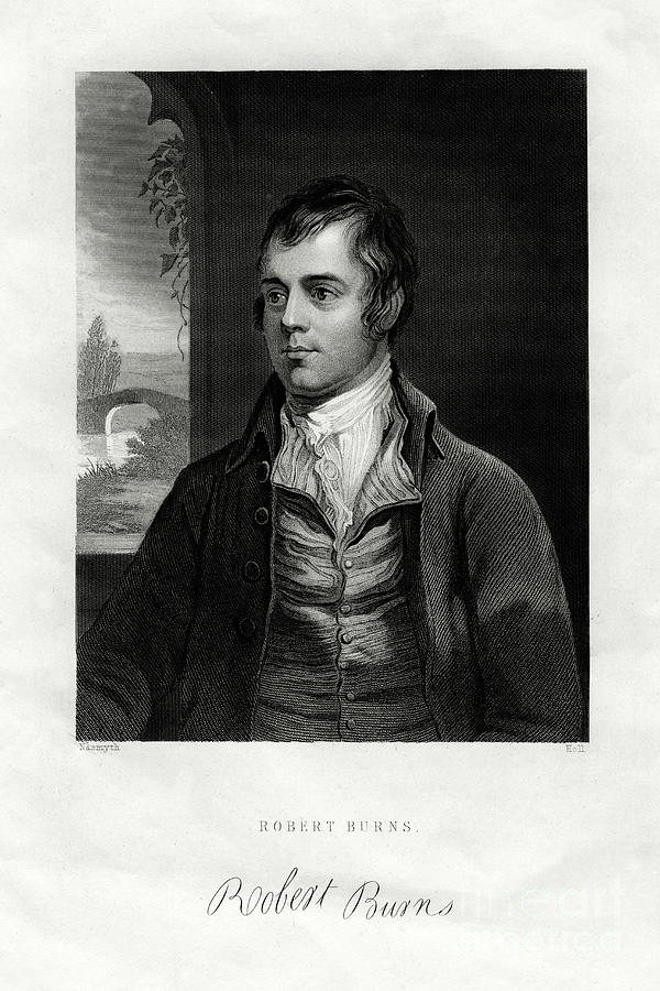 Robert Burns, Scottish Poet, 19th Drawing by Print Collector