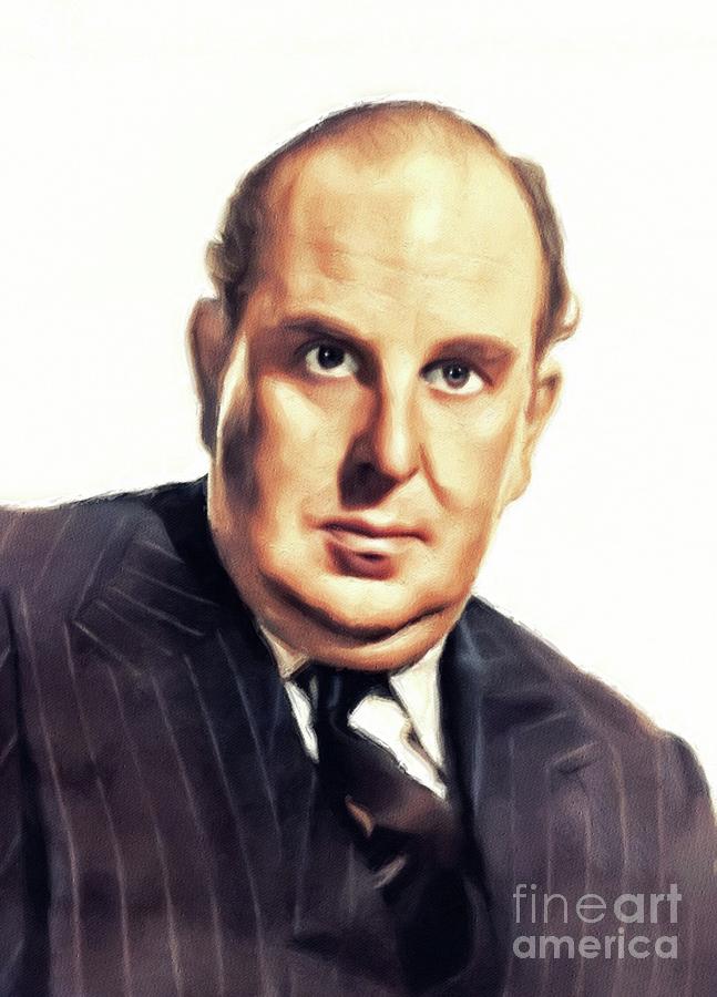 Robert Morley, Vintage Actor Painting by Esoterica Art Agency - Fine ...