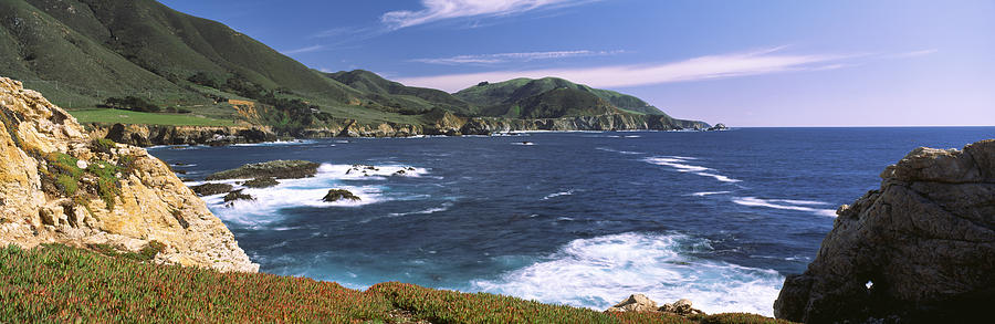 Rock Formations On The Coast, Big Sur Photograph By Panoramic Images 